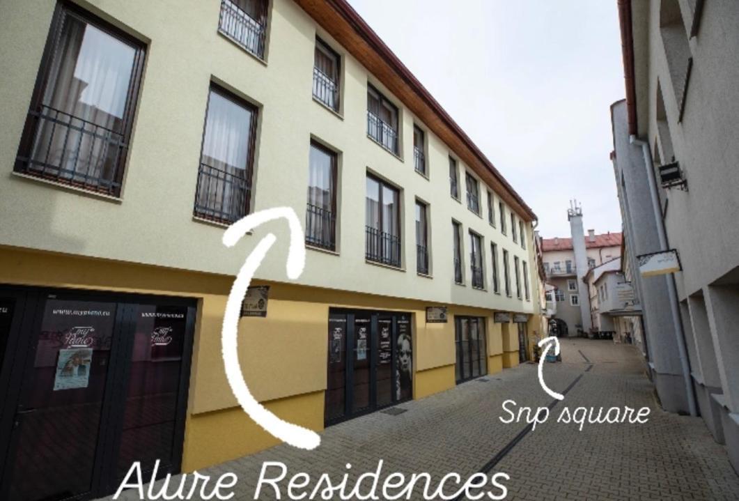 Alure Residences 10 - 24H Self Check-In & Private Parking Next To The Apartment Building Included, City Center Right On Snp Square In A Quiet Passage, New Building, Best Deal In Town Банска-Бистрица Экстерьер фото